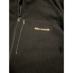 VINTAGE Y2K Microsoft Blackboard Suncruz Full Zip Fleece Vest LARGE Polartec VTG